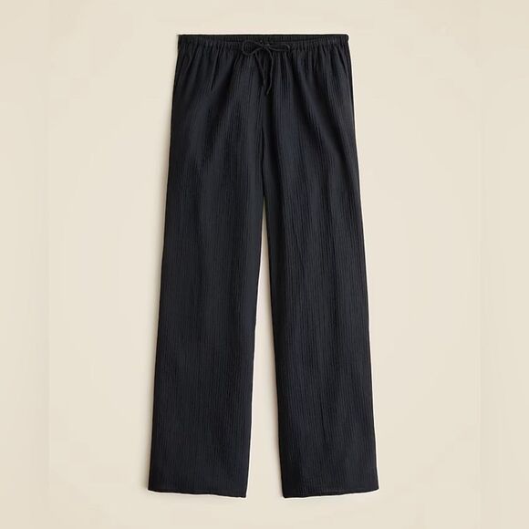 NWT J CREW Airy gauze beach pant in black - Picture 5 of 7